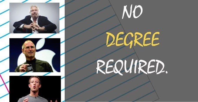 No Degree Required