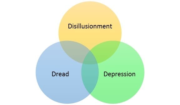 Emotions of reverse culture shock: Disillusionment Depression Dread