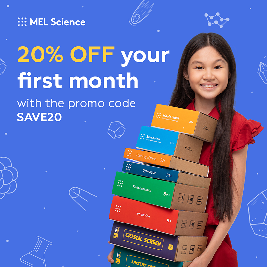 20% off your first month subscription at MEL Science