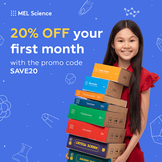 20% off your first month subscription at MEL Science