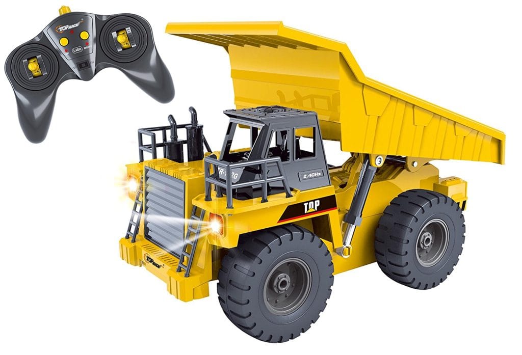 Top Race RC Remote Control Dump Truck Toy