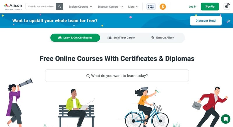 Top 10 Online Course Providers for 2024 9 Alison homepage