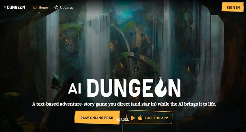 AI tools - AI Dungeon