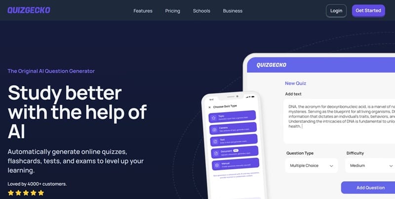 AI tools - Quizgecko